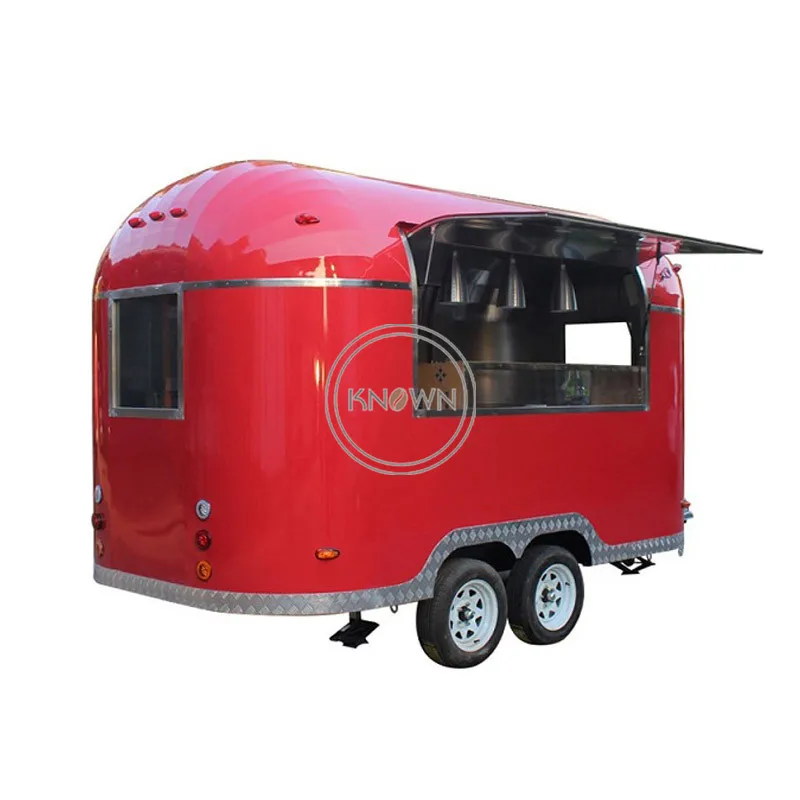 OEM Custom Made Airstream Mobile Food Truck Street Camping Fast Trailers Catering Van Kiosks For Sale USA