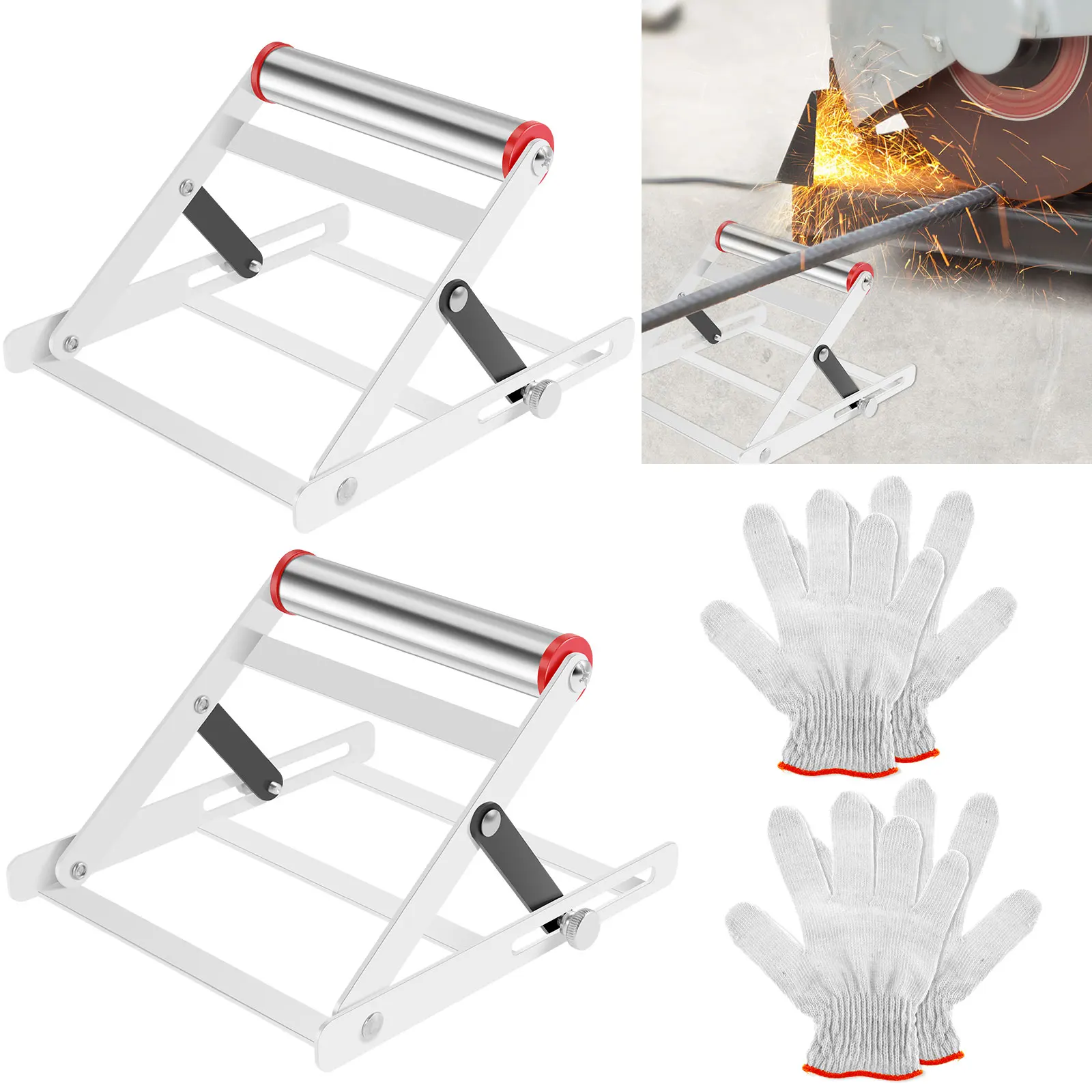 

New 2Pcs Cutting Machine Support Frame Foldable Table Saw Support Stand Adjustable Height 2.17-5.31inch Cutting Machine Material