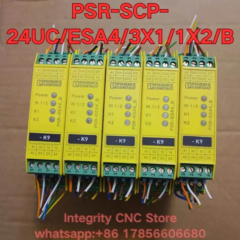 Second-hand PSR-SCP-24UC/ESA4/3X1/1X2/B safety relay function test is normal