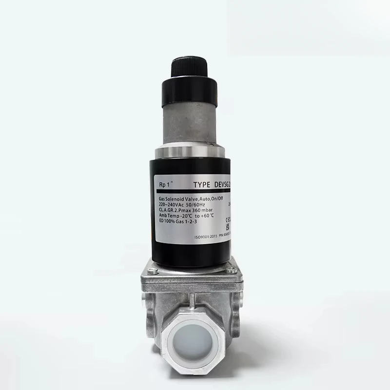 AC 220 V Slow Opening Solenoid Valve DN32 Aluminum Alloy Threaded Solenoid Valve for Industrial Natural Gas Burner