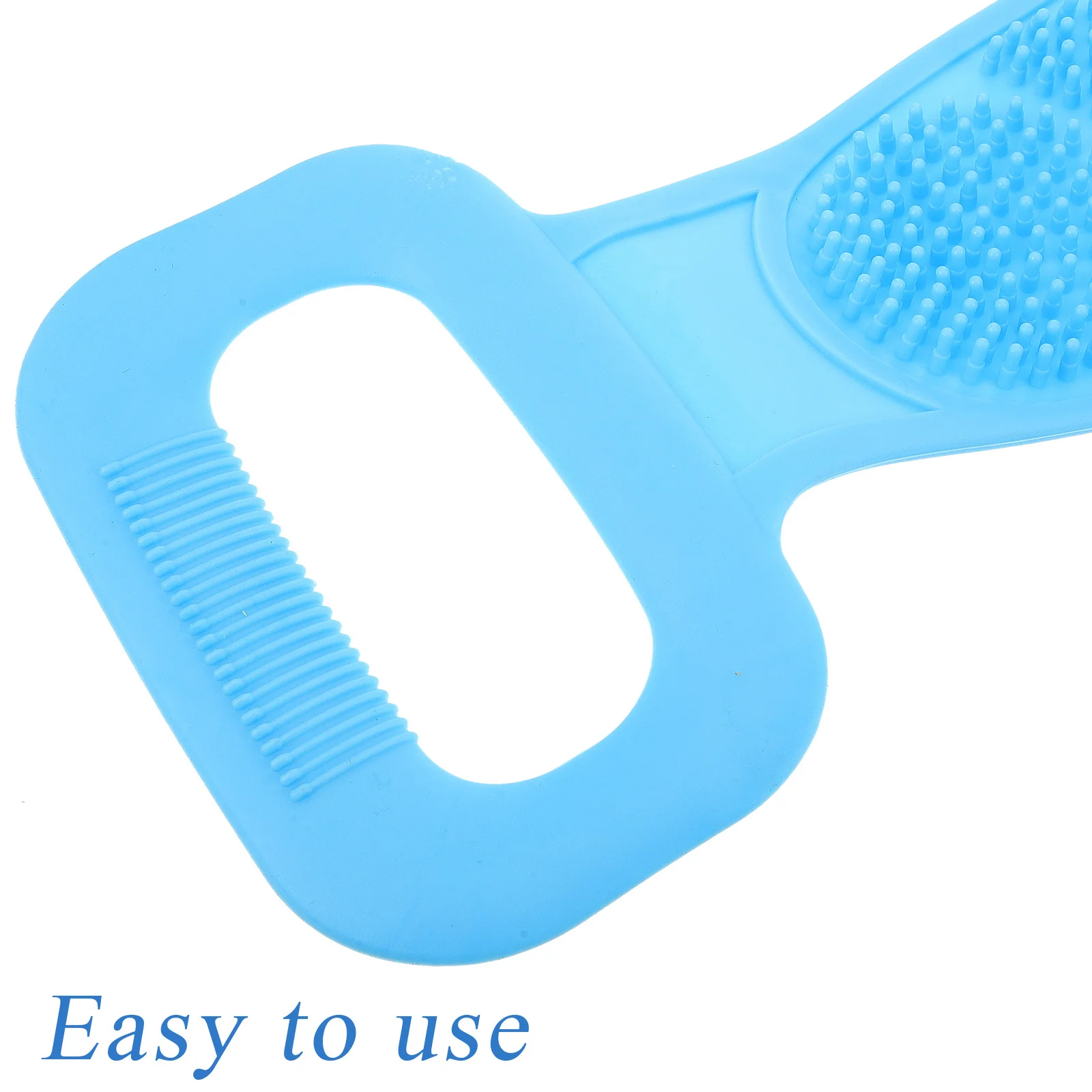 

Blue Silicone Shower Back Scrubber 84*13Cm Dual Sided Body Scrubbing Cleansing Massage Bath Belt Exfoliating Feet Cleaner