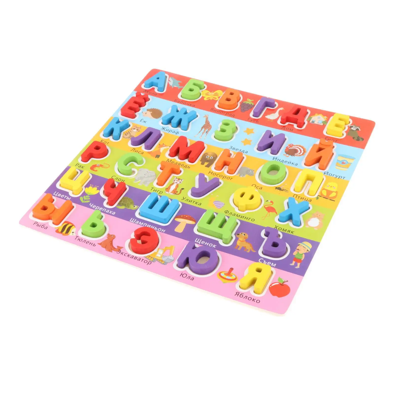 Wooden Alphabet Number Puzzle Set for Toddlers Matching Blocks Board Educational Toys Preschool Learning Activities Kids