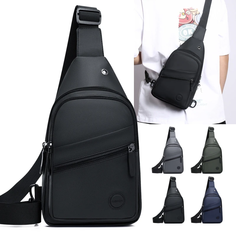 

Casual Men's Chest Bag Adjustable Shoulder Straps Multiple Pockets for Storage Suitable for Sports Business Daily Bags Etc