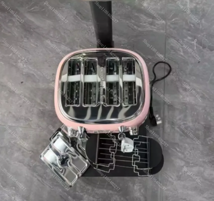 Four Pieces Fully Automatic Multifunctional Toaster Toaster Driver Home Toast Breakfast Maker Vintage Toaster