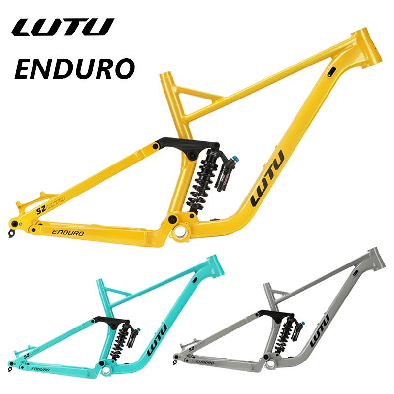 MTB Enduro Bicycle Full Suspension Frame, lega di alluminio, Soft Trail, 4 collegamenti, AM, Boost 12x148mm, 29ER 27.5ER