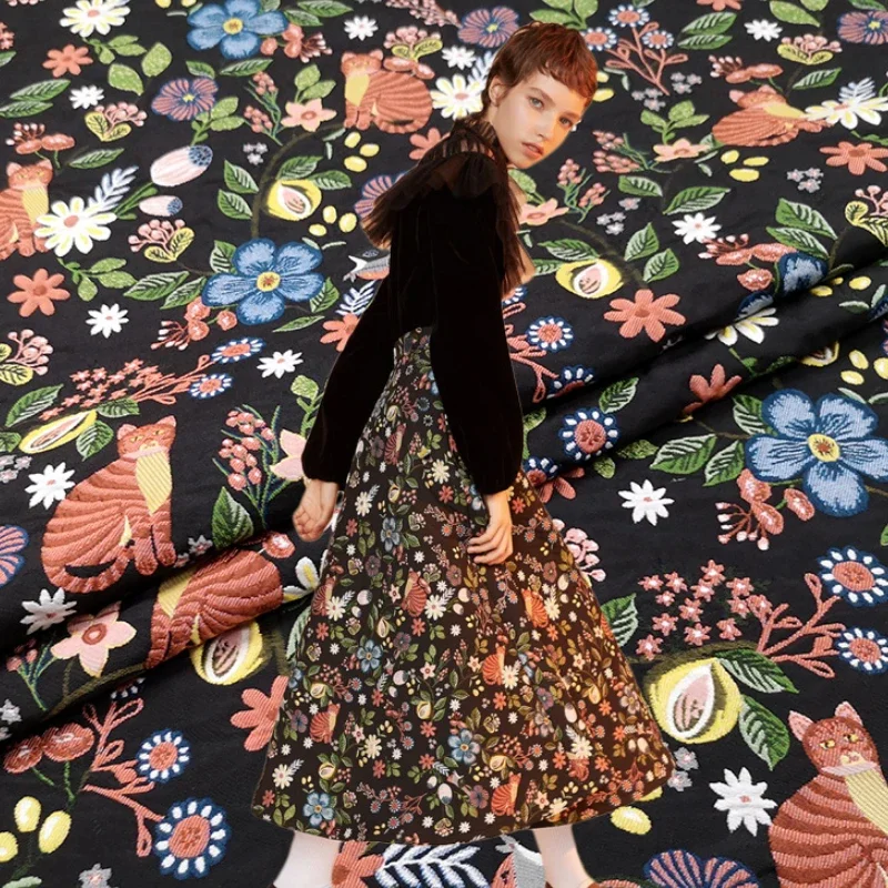 

Жаккардовая парчовая ткань, брендовая модная дизайнерская ветровка для платья, осенне-зимняя ткань, сделай сам, шитье измерителем, оптовая продажа предметов