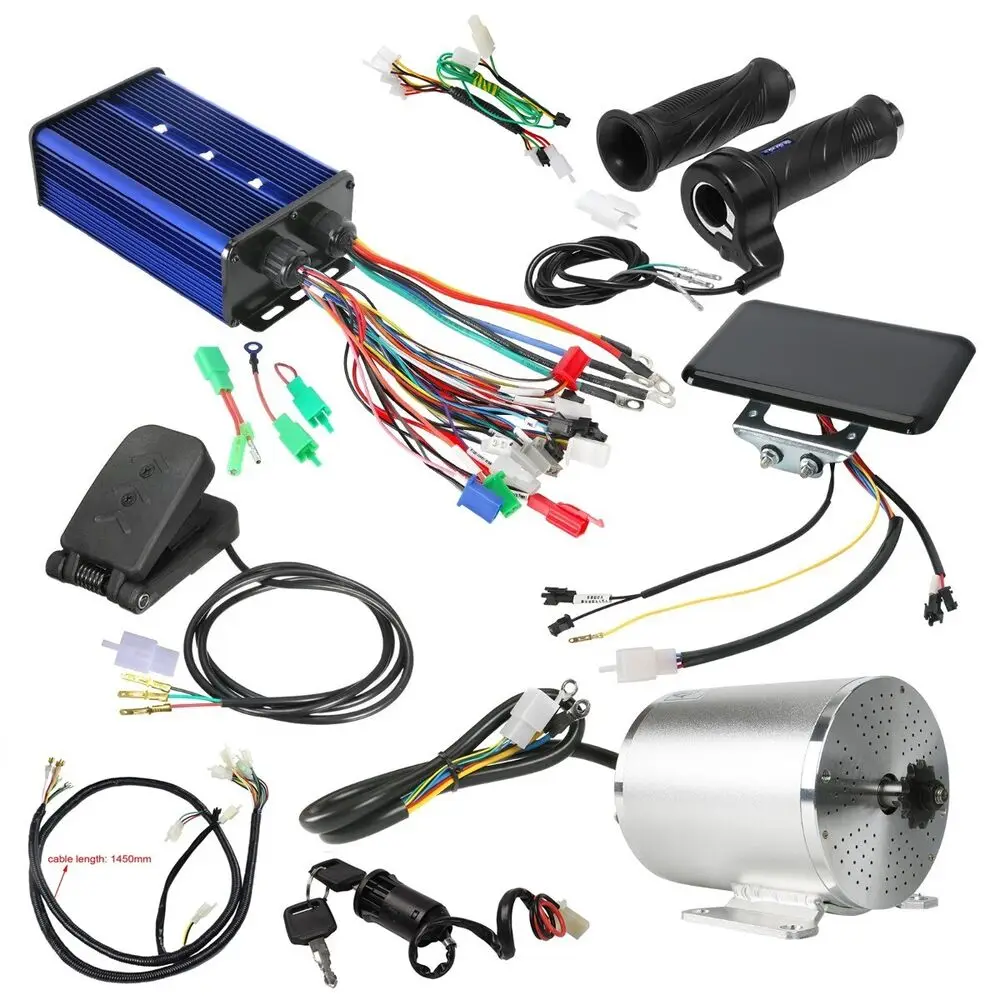 TDPRO 72V 3000W Brushless Electric Motor Kit+LCD Display for Scooter Quad Electric Bicycle Off-road Motorcycles