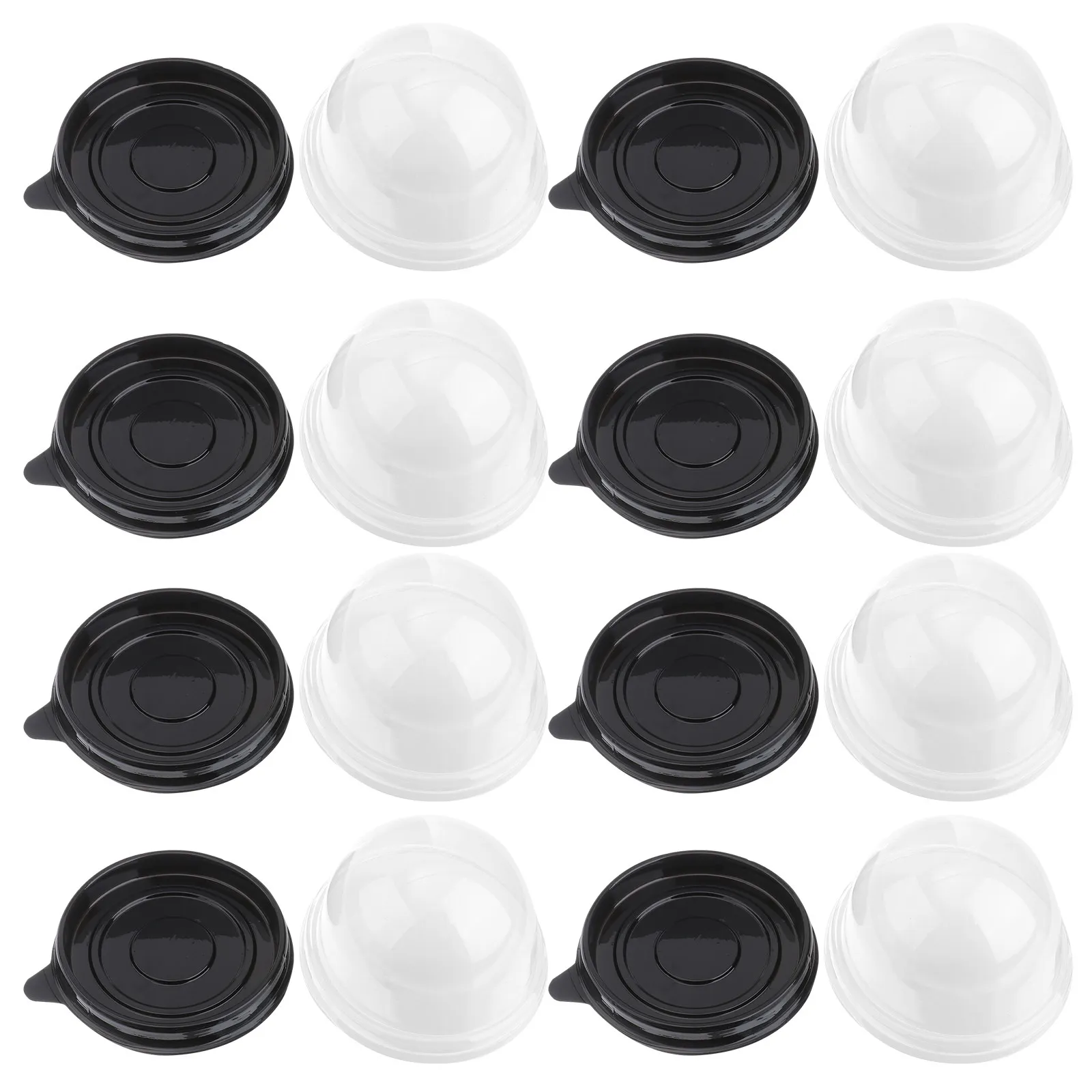 50Pcs Round Mooncake Boxes Egg Yolk Crisp Packaging Food Safe Eco Friendly Waterproof Cupcake Dessert Box for Parties Baking