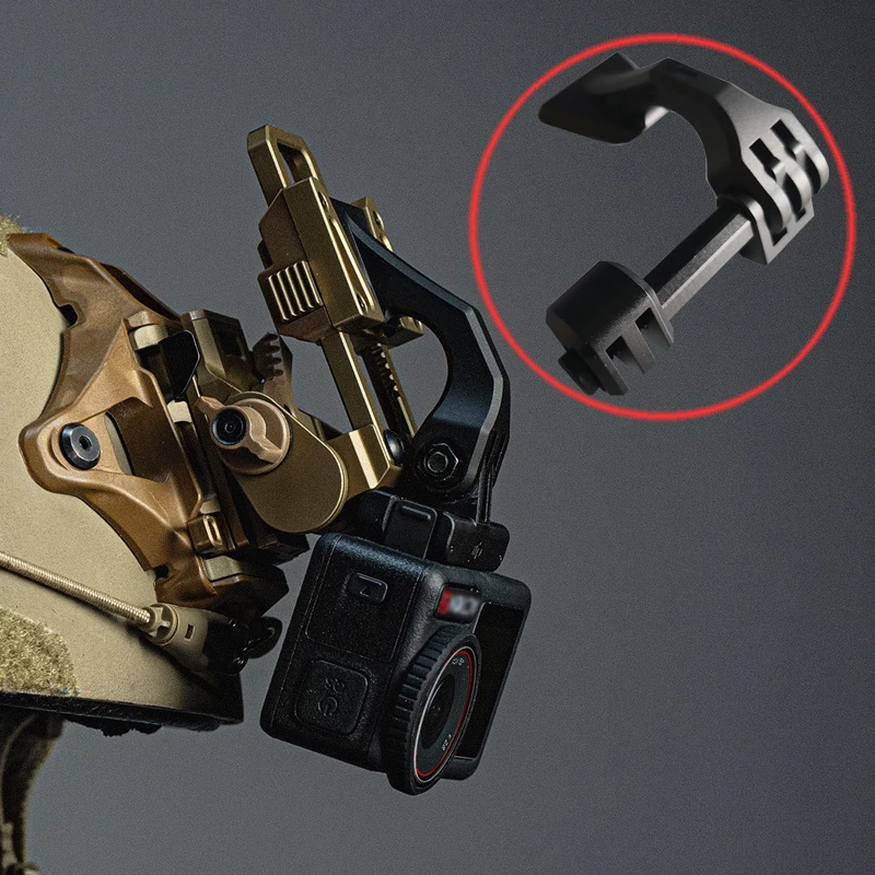 1Set FPS Tactical Helmet Action Camera Connection Arm 6061 Aluminum Alloy Connector Joint for Insta360 DJI GoPro Action 5 Pro