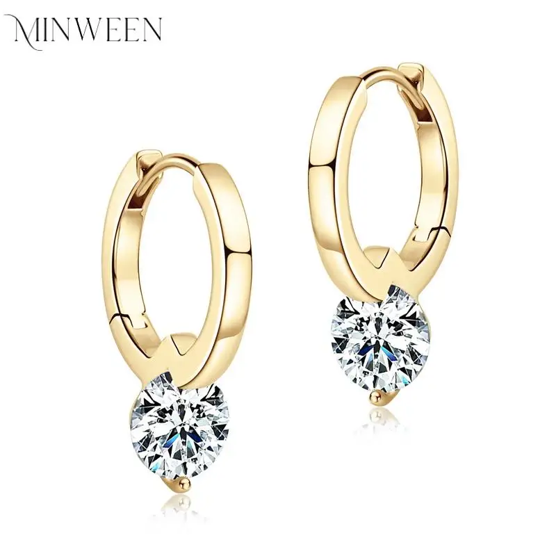 

1CT D Moissanite Earrings for Women Diamond Hoop Earrings 925 Drop Earrings Girls