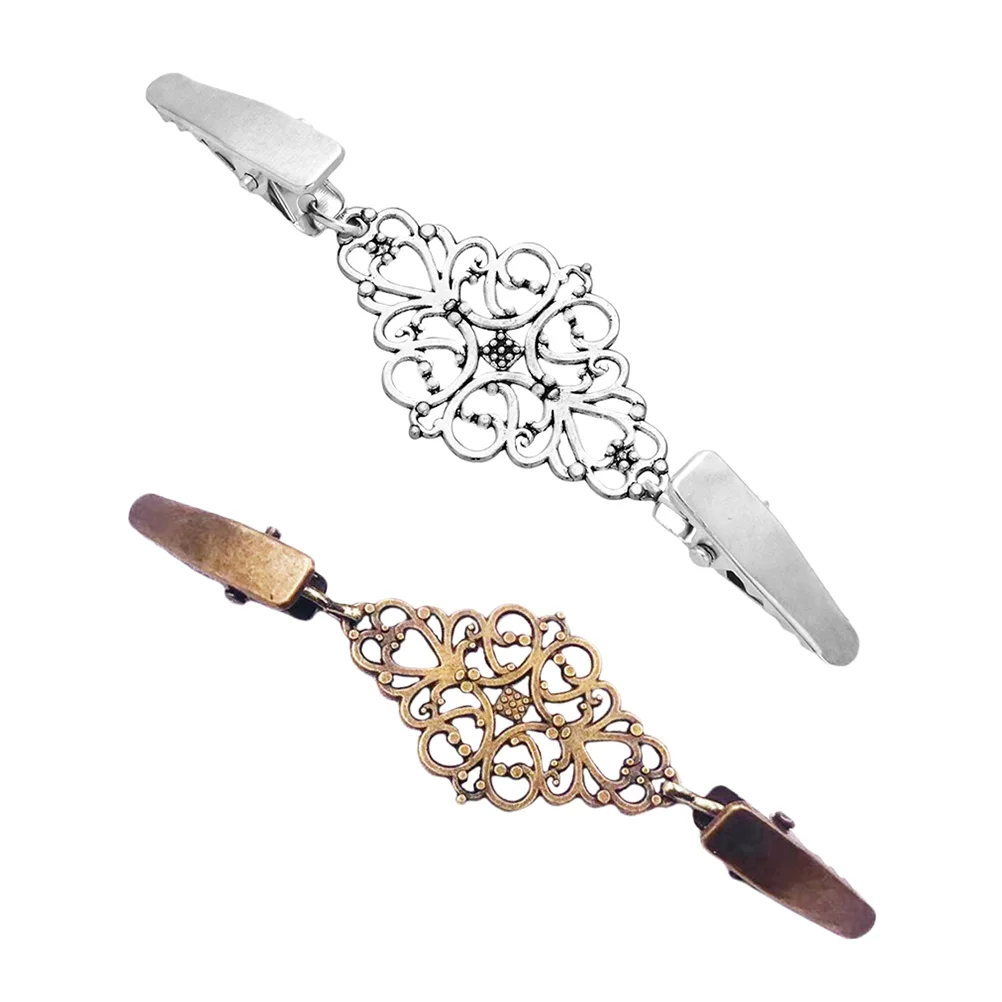 

2 Pcs European and American Sweater Clip Women's Cardigan Alloy Vintage Dress Clips