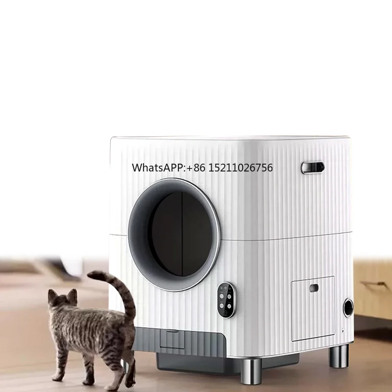 Tuya app mobile phone remote control intelligent automatic litter box pet products cleaning plastic smart cat toilet box