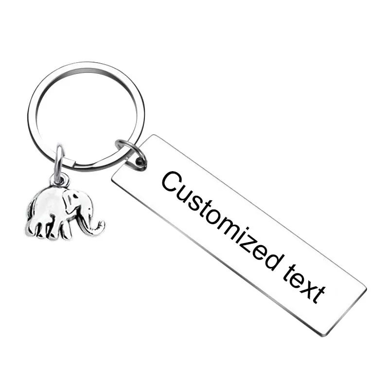 

Personalized Custom Keychain Elephant Lover Gift Key chain son daughter friend inspirational gifts key rings