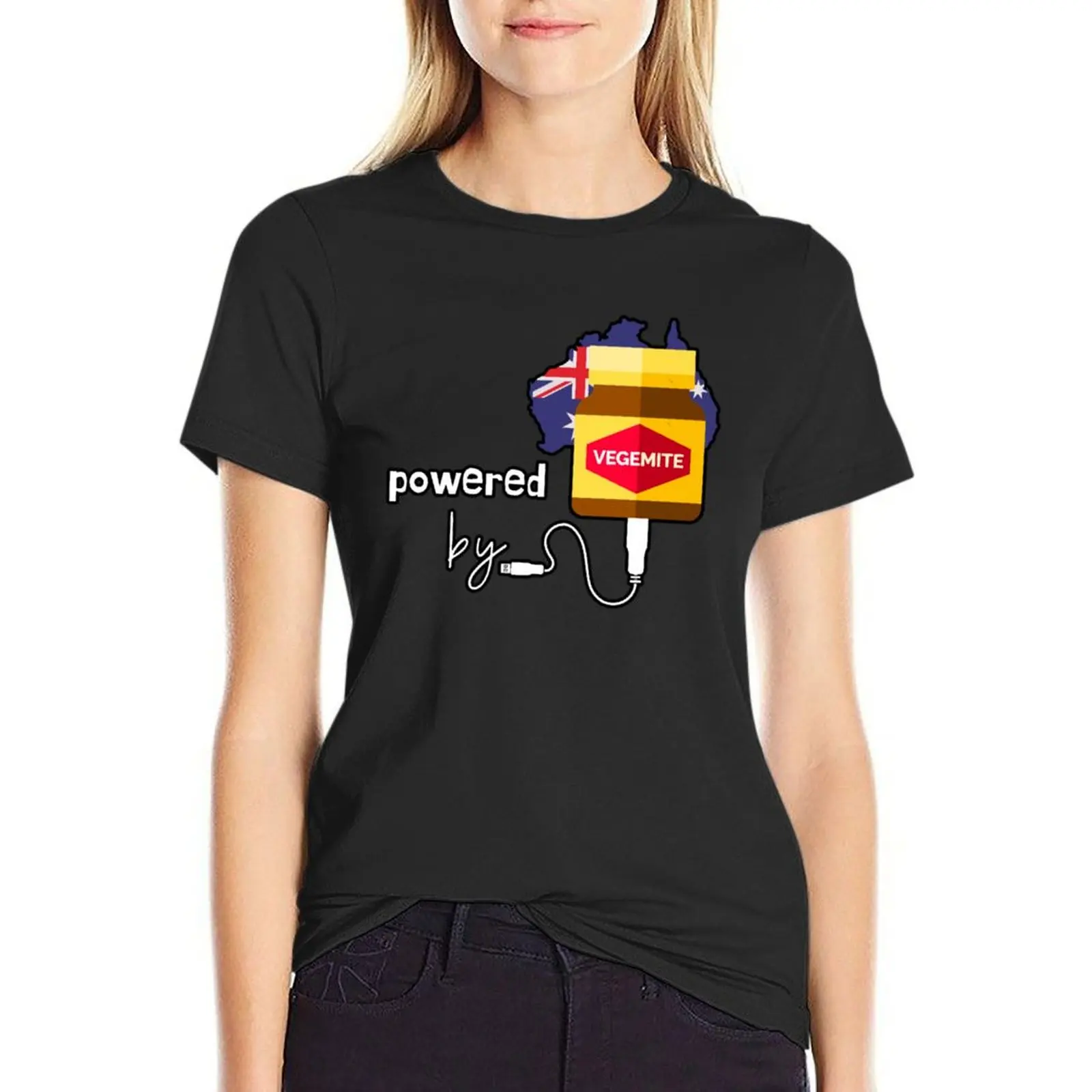 

Powered by Vegemite T-Shirt shirts graphic tees customs design your own sublime t-shirt dress for Women graphic