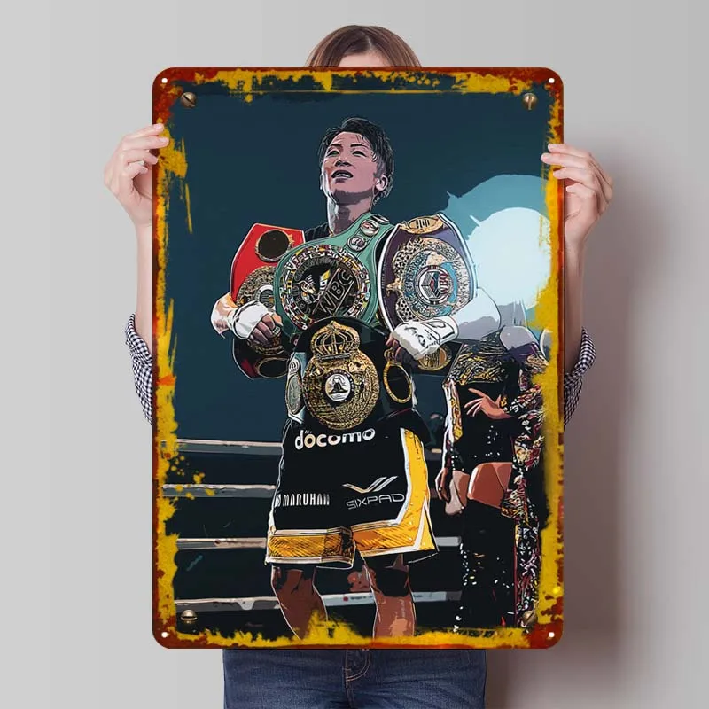 Naoya Inoue Sports Metal Poster Gaming Room Decoration Custom Metal Tin Signs for Wall Art Decoration Vintage Home Decor Items