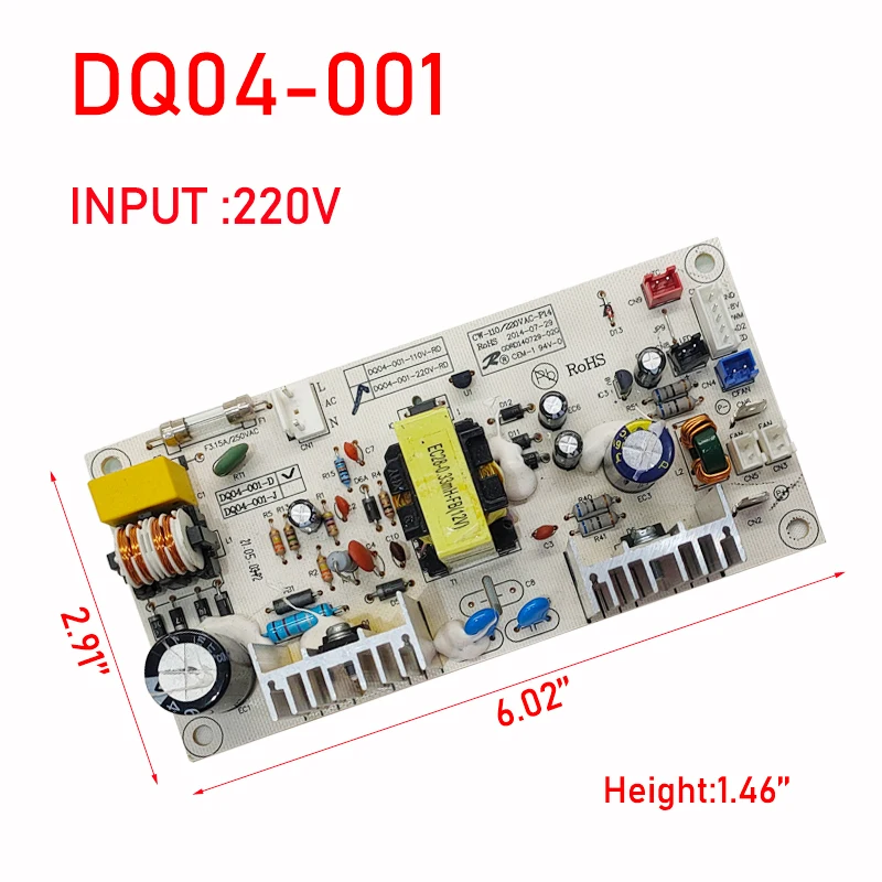 Fuente de alimentación universal para armario de vino tinto, tablero principal, DQ04-001, 110V/220V, nuevo