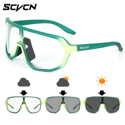 SCVCN Cycling Glasses Cycling Sunglasses UV400 Photochromic Bicycle Eyewear Sports MTB Outdoor Bike Goggles Man Eyepieces