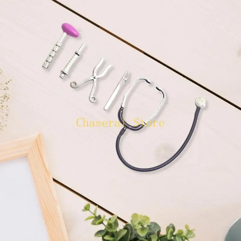 Bộ sưu tập thiết bị ống nghe nhà búp bê thực tế E7CE để nhập vai sáng tạo