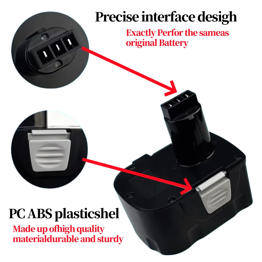 Batterie de rechange pour perceuse sans fil Interskol H18, outil électrique Ni-CD, 6800mAh, 12V