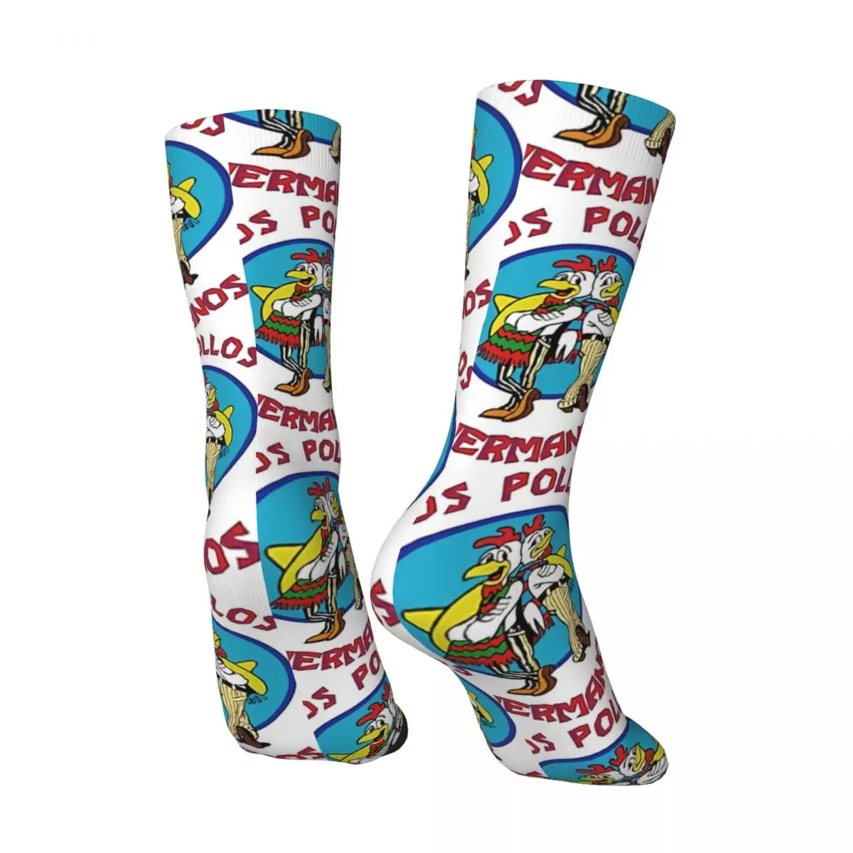 Happy Retro Los Pollos Hermanos Crazy Men's Socks Unisex Harajuku Seamless Printed Novelty Crew Sock Boys Gift