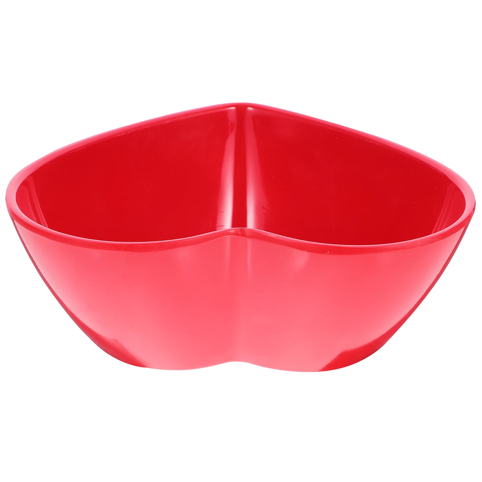 

Heart Shaped Salad Bowl Melamine Fruit Cereal Bowls Lightweight Portable Dishware for Parties BBQ Picnics Camping Dessert