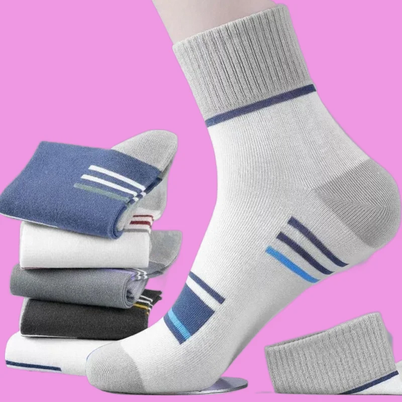 6/12 Pairs New Men Women Mid-tube Comfortable Casual Socks Breathable Sports Socks Football Basketball Athletic Cotton Socks