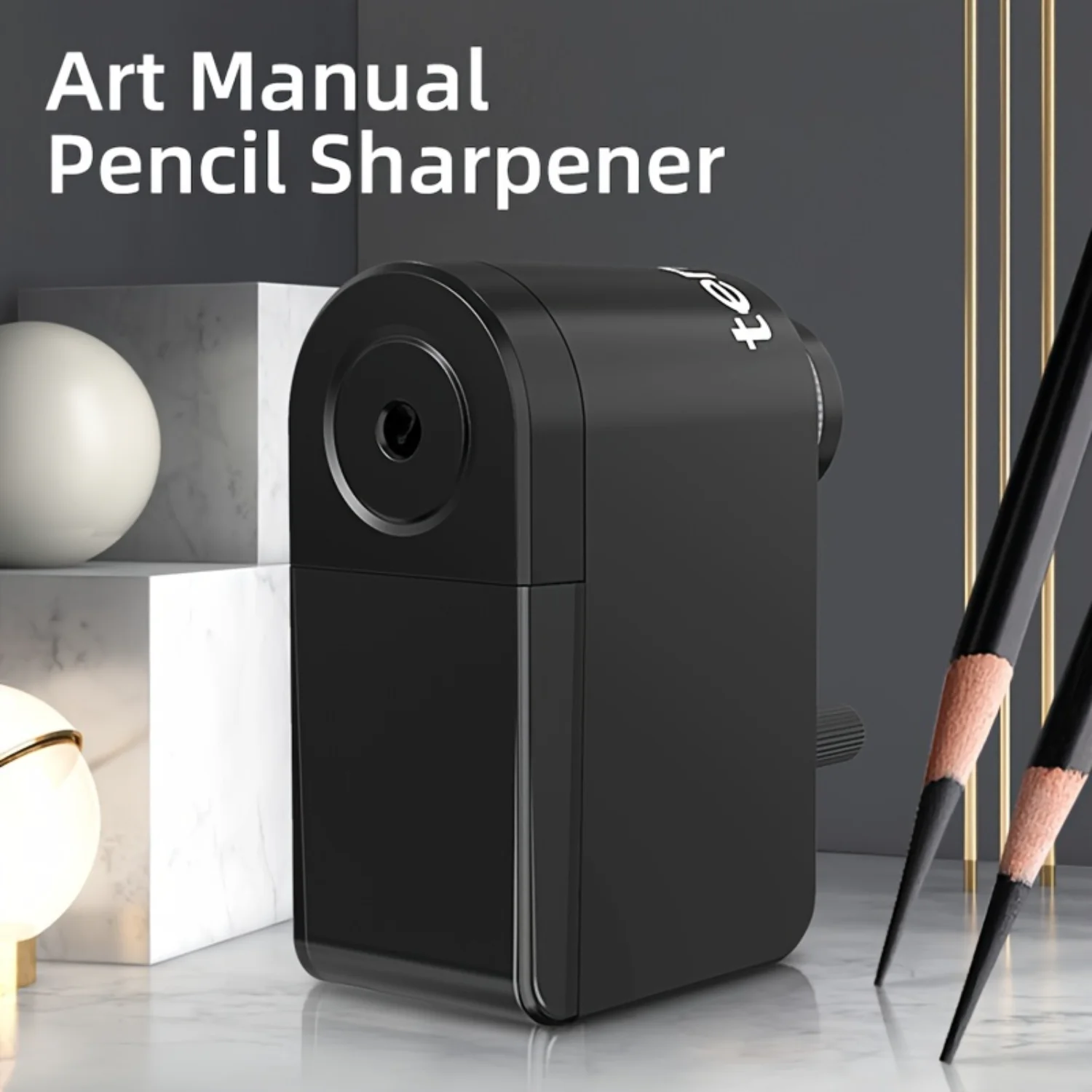 

Adjustable Manual Pencil Sharpener with Automatic Lead Feed - Ideal for Pencils 0.28-0.31inch