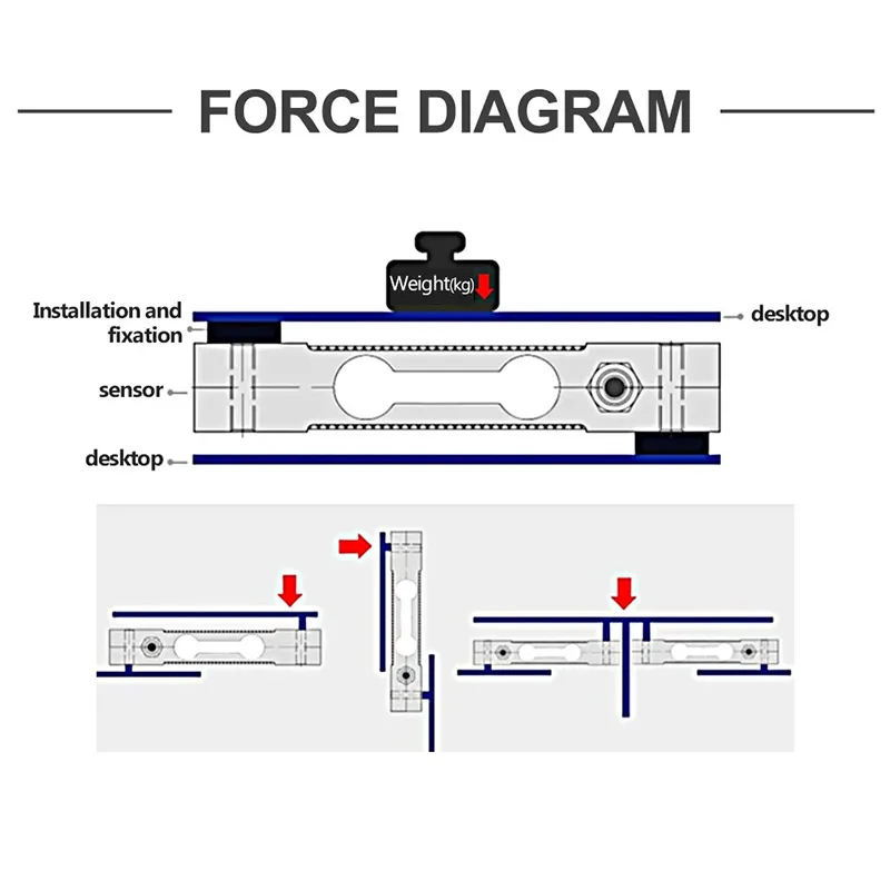 100mm Load Cell T100 Single Pointr Weighing Sensor 10CM Pressure Force Strain for Electronic Computing Scales Packaging Machine