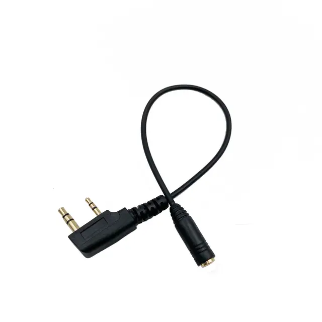 Adapter słuchawki Walkie Talkie Adapter słuchawki 2-pin do 3,5 mm dla Baofeng BF-888S UV-5R Quanshneng UV-K5 K6 KENWOOD WLN C1