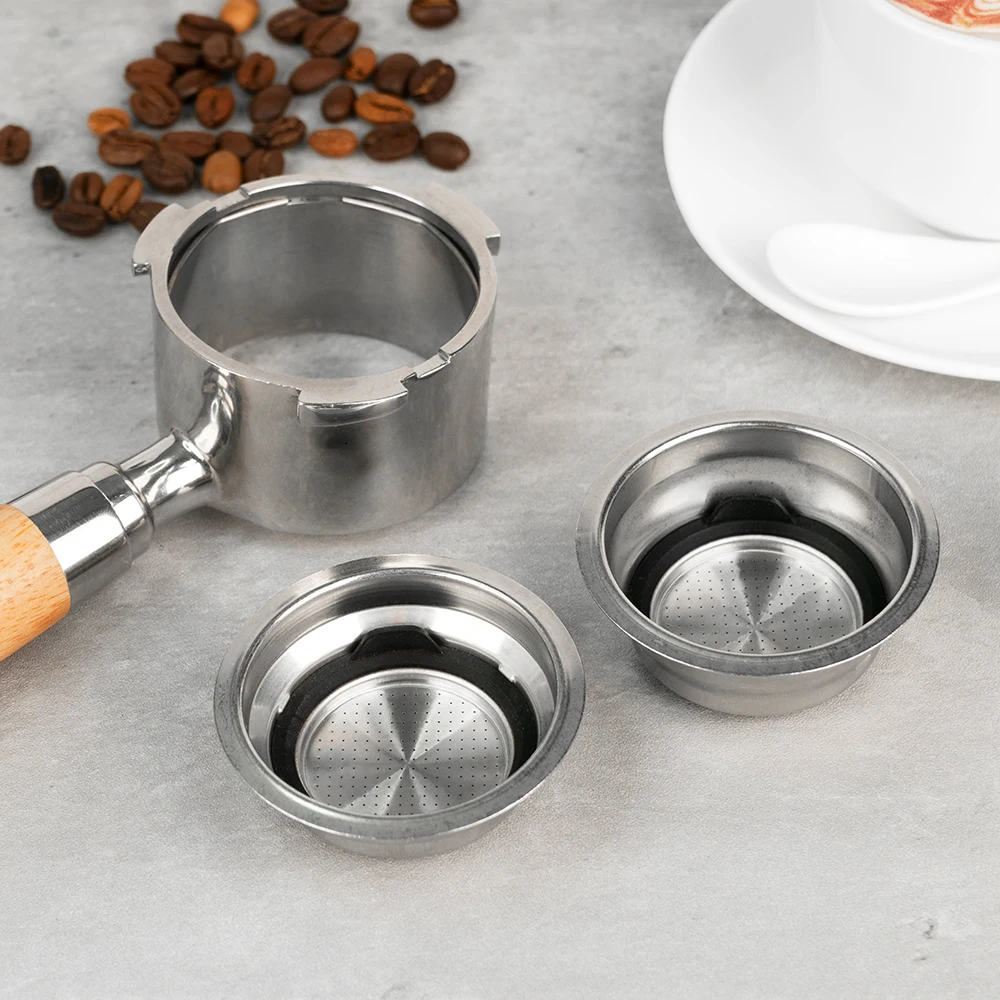 51 mm Single Shot Assembly Kaffeefilterkorb unter Druck stehende Filterschüssel für 1 Tassen/2-Tassen, kompatibel mit Delonghi-Modellen