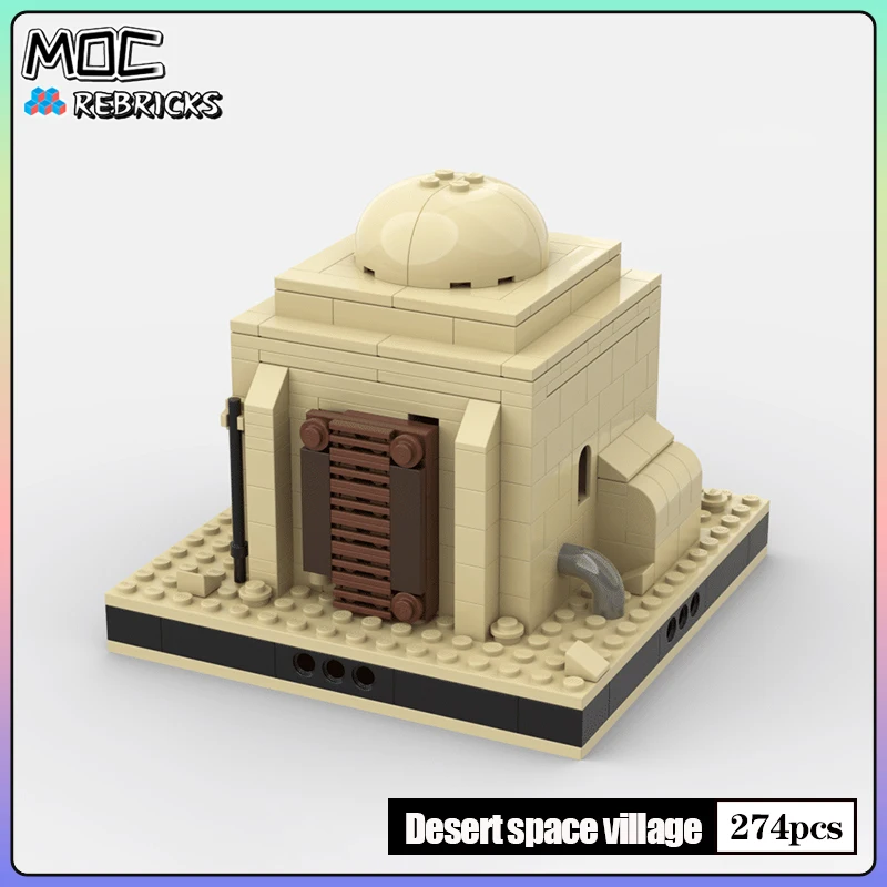 MOC Street View Series Three Dimensional Module Of Desert House Building Block Bricks Set Originality DIY Toy Kid's Holiday Gift