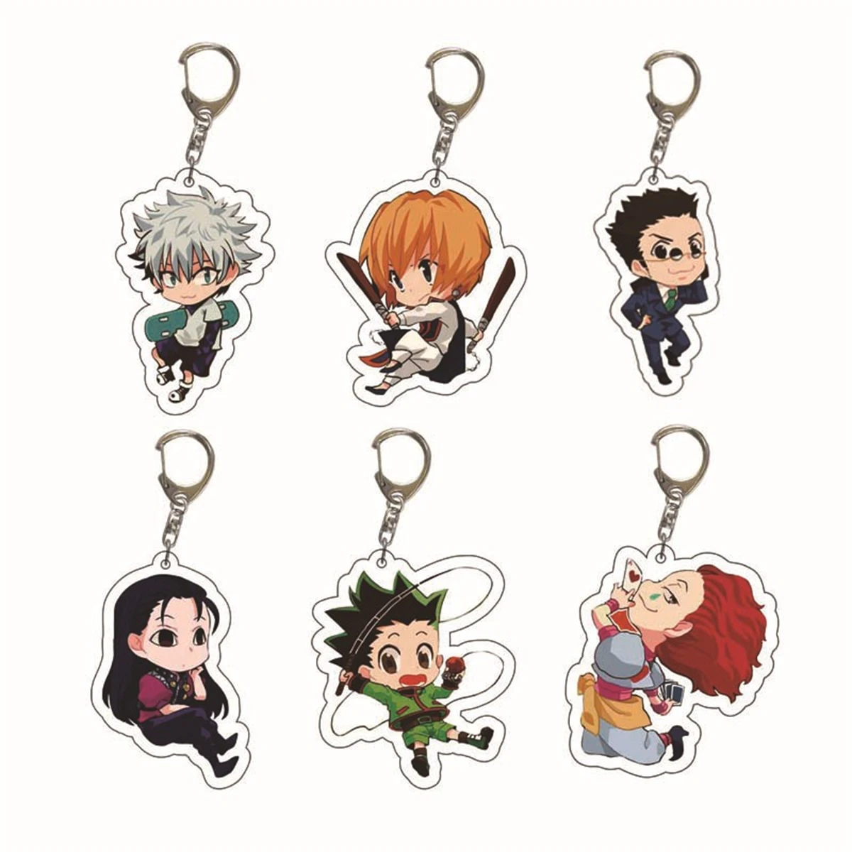 Anime Acrylic Keychain- HUNTER×HUNTER Cartoon Character Pendant, Suitable for Bags and Keys,cosplay gifts Perfect Gift for Fans