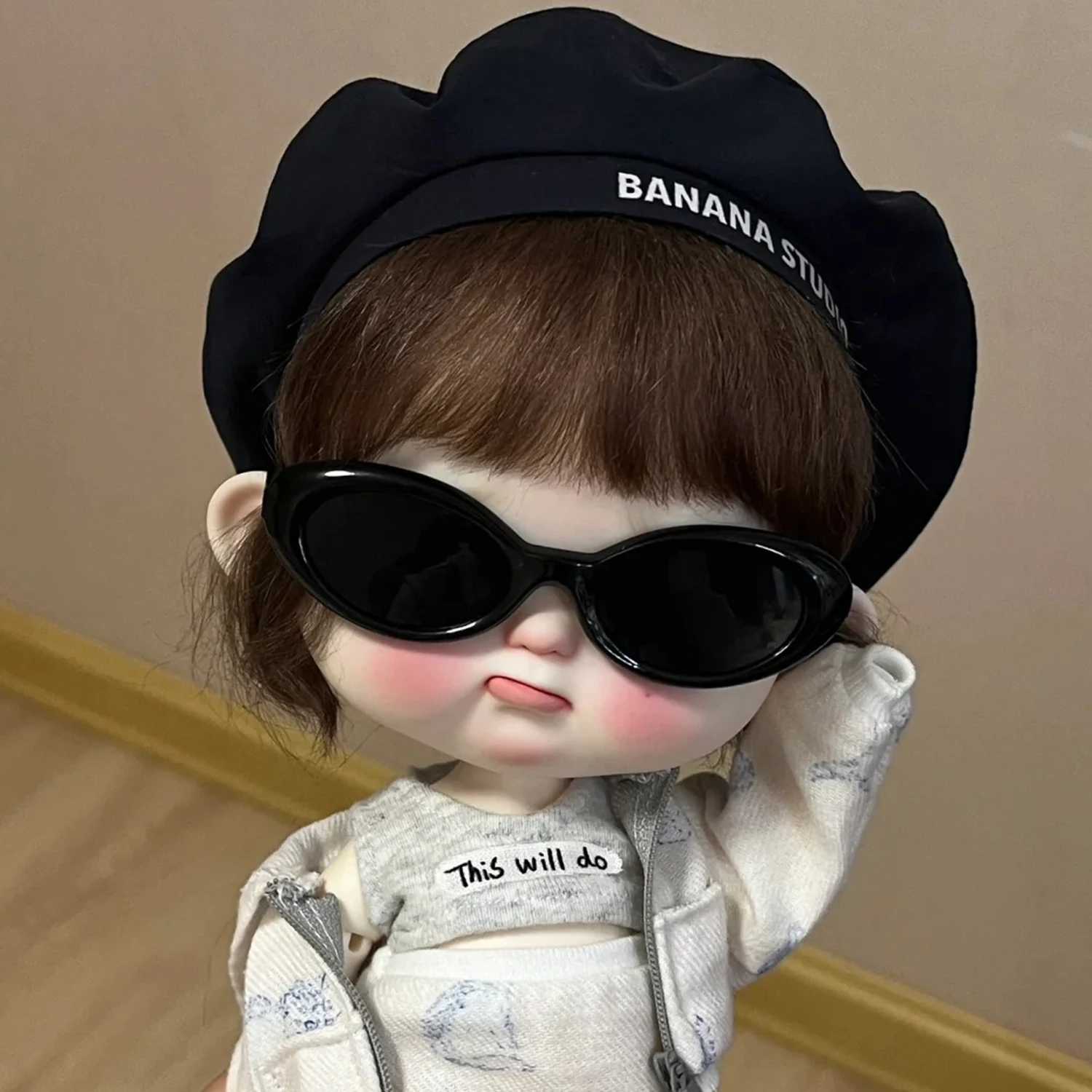CoPi BJD Doll Head 1/8 Scale - Limited Pre-sale Angry Smirk Face Resin Sculpt Pouty Mouth Expression for Artist Customization - Detail 1