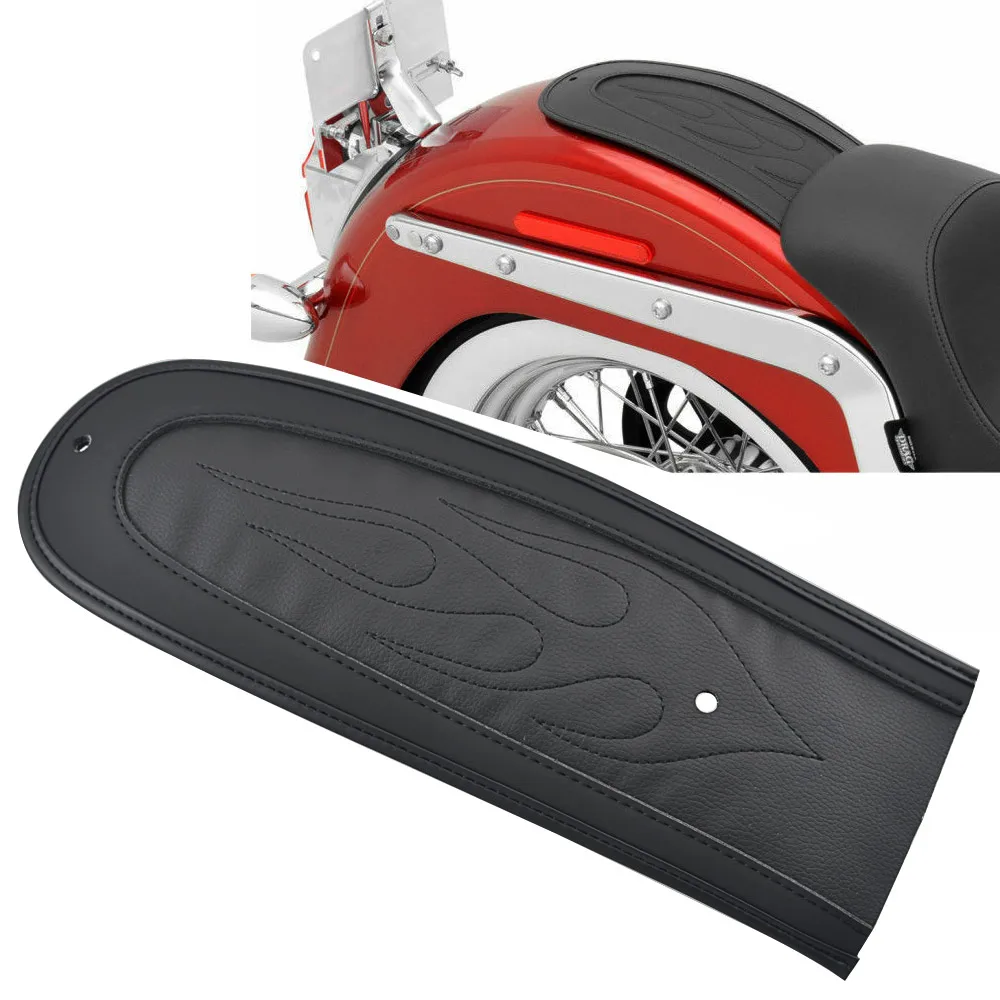 

Motorcycle Leather Flame Rear Fender Bib Cushion Solo Seat Fits for Dyna Fat Bob /Street Bob /Super Glide/Wide Glide