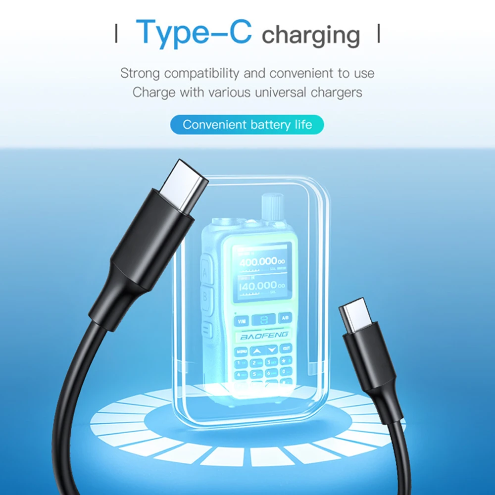 5R MINI Baofeng Long Range Walkie Talkie Multi Band Bluetooth APP Wireless Read/Write Frequency Type-C charge Two Way Radio 2PCS