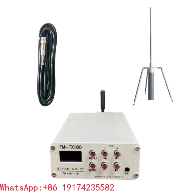 2000m FM Transmitter with AM LW/MW Signal Modulation, Blue Tooth Decoding, and PC Sound Card