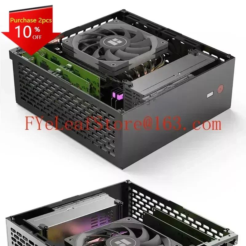 Single-display 1u Power Supply Itx Chassis Double-sided Chamfer  5L Mini A24-V5 Dual-slot