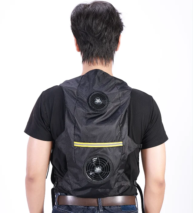 Fan Backpack Air Conditioned Vest Cooling Waistcoat Summer Gilet With Cool Fan And Battery Pack
