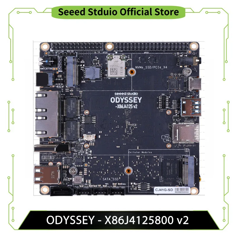 ODYSSEY - X86J4125864 v2 (Win11 Pro Activated) with 64GB eMMC, Linux and RP2040 Core