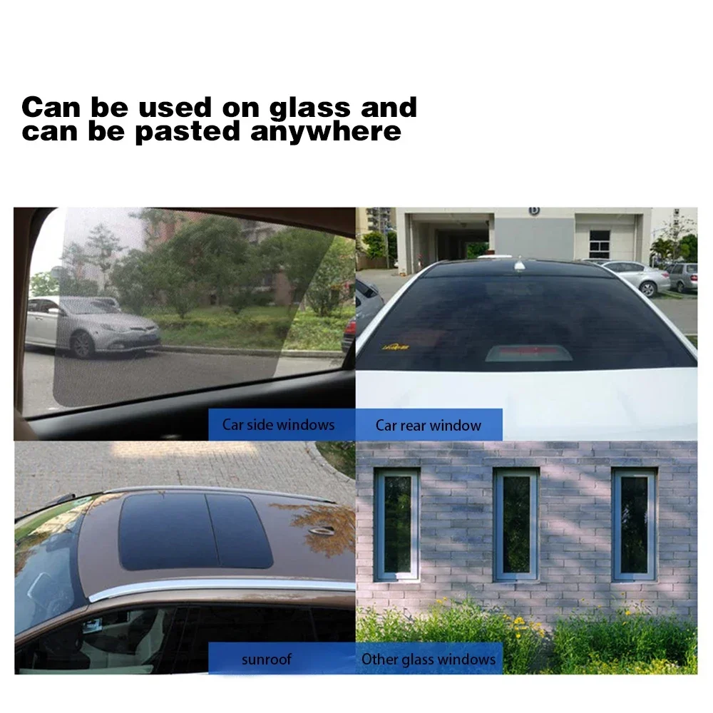 نافذة السيارة الظل ملصقات كهرباء المضادة للأشعة فوق البنفسجية الخصوصية أسود أبيض منقط ظلة ملصقات نافذة للكتل الجانبية السيارات 2028 #5