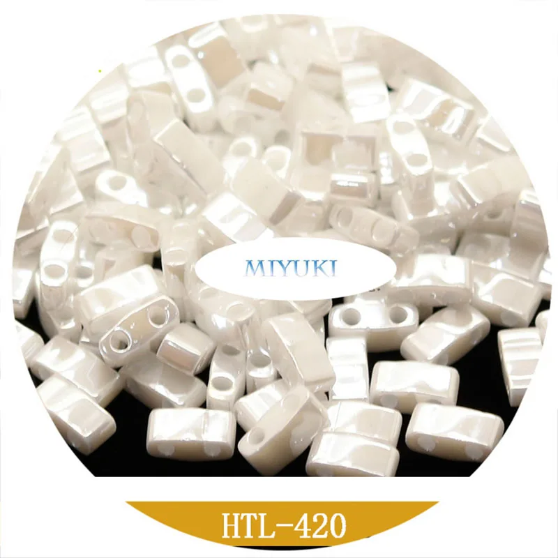 Half Tila Beads HTL Japan Miyuki  Imported Rice Beads  Solid Color Pearly Lustre Series 3G