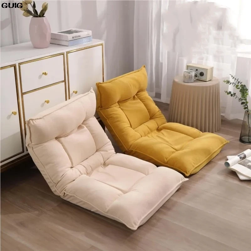 GUIG Folding Recliner Bay Window Chair Single Lounger Sofa Living Room Home Lounge Chair Lunch Break Tatami Hot New