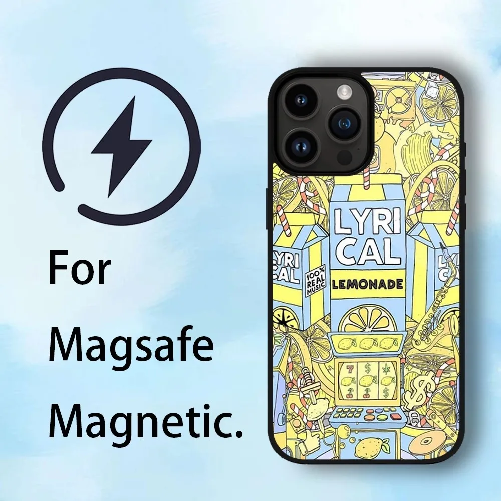 جراب هاتف ليمونادة أجنبي لهاتف آيفون ، آيفون 11 ، 12 ، 13 ، 14 ، 15 ماكس ، بلس ، مغناطيسي ، ماكافي ، غطاء جرابات