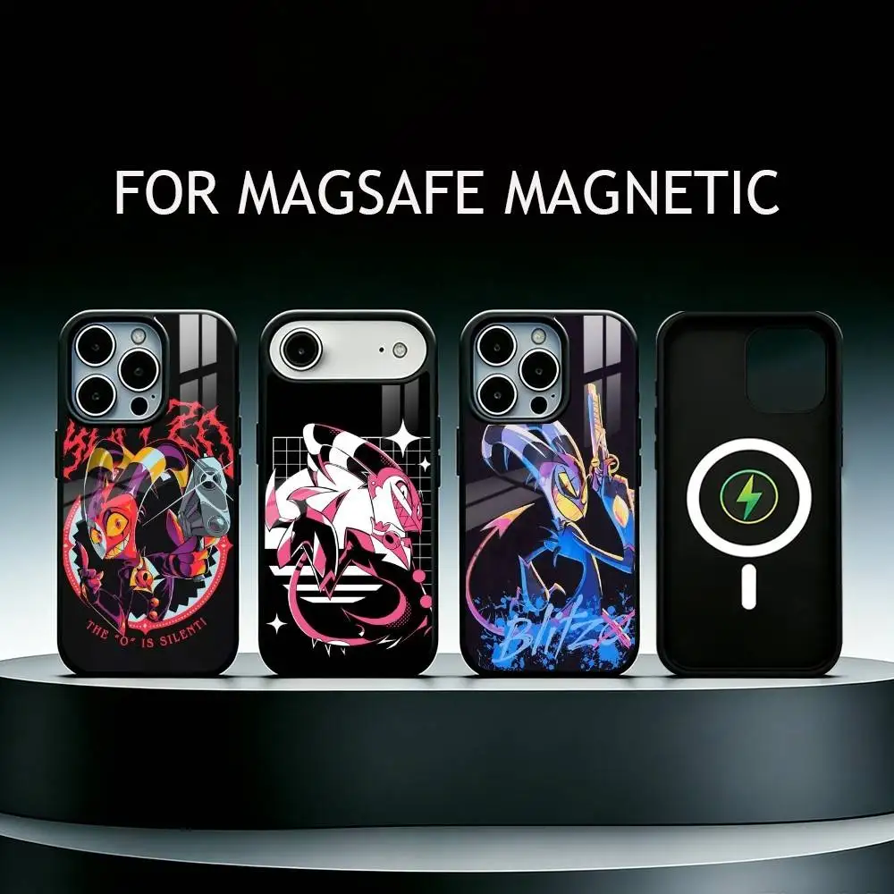 

Helluva Boss Blitzo Phone Case For iPhone17,16,15,14,13,12,11 Plus,Pro Max Magnetic For Magsafe Wireless Charging