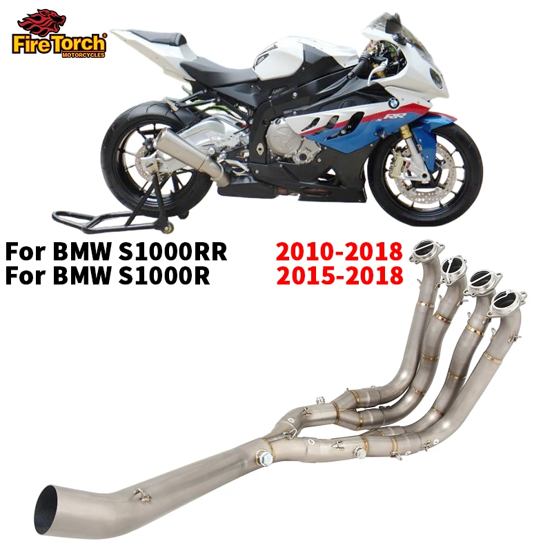 

For BMW S1000RR S1000r S1000 R RR 2010 - 2018 Full System Motorcycle Exhaust Escape Moto Header Titanium alloy Front Link Pipe