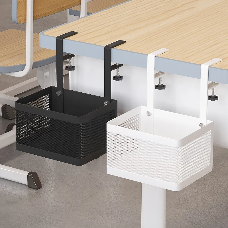 1pc-multifunctional-desk-side-hanging-basket-under-desk-stationery-storage-drawer-office-organizer