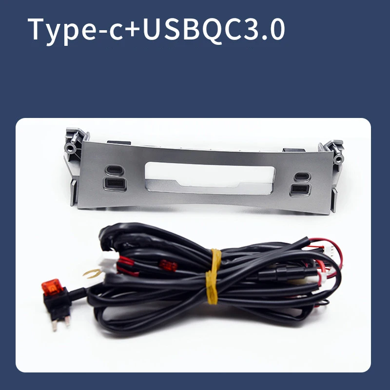 Car USB Charger Panel Type-C Fast Charging Phone Charger For Toyota Corolla 2006-2013 Retrofit Dashboard Power Adapter 4