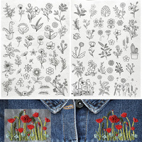 Hand Embroidery Pattern Stick Water Soluble Embroidery Stabiliser Transfer Patch Paper For Clothes Backing DIY Craft Making