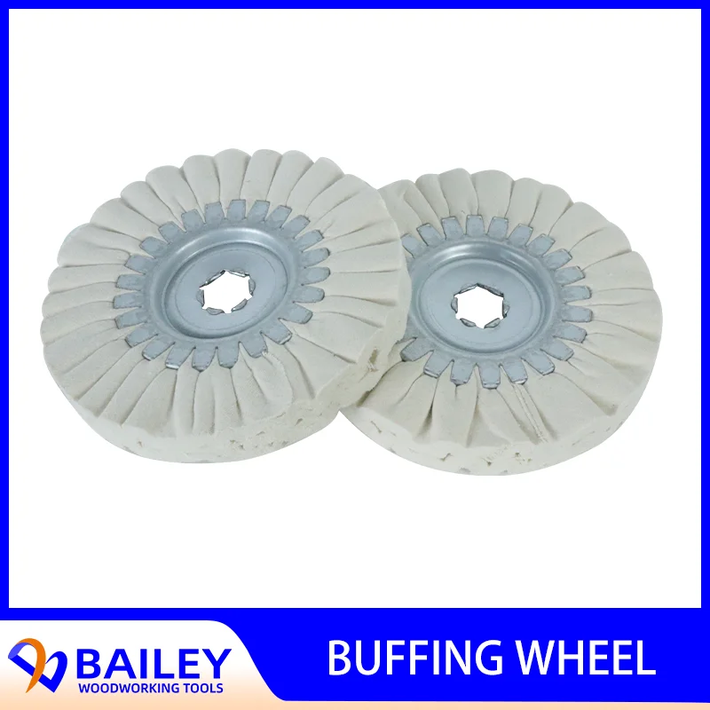 

BAILEY 5PCS 150xHex19x20mm Buffing Wheel Polishing Wheel Iron Core Polishing Wheel for Edge Banding Machine Woodworking Tool