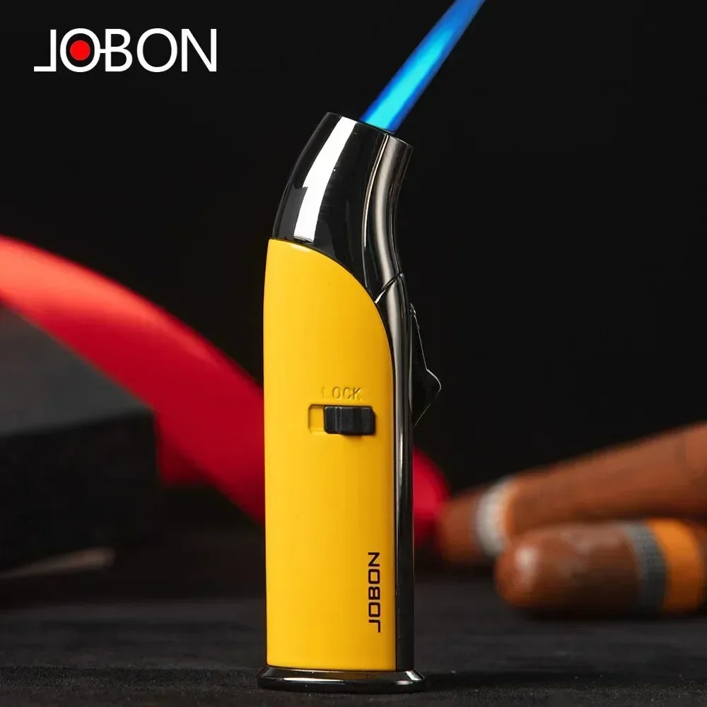 

JOBON Metal Vertical Butane Gas Lighter Outdoor Windproof Blue Flame Cigar Gun Barbecue Welding and Baking Practical Tool